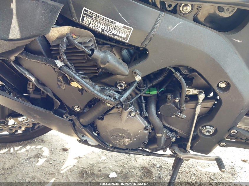 2006 Honda Cbr1000 Rr VIN: JH2SC57066M207777 Lot: 45669243