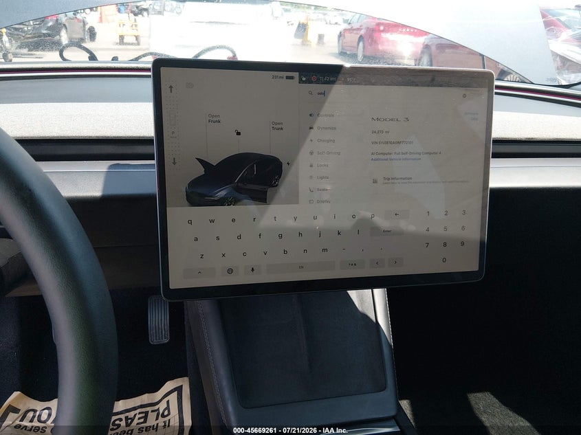TESLA MODEL 3 2024 VIN 5YJ3E1EA0RF772101