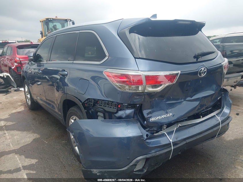 Vin: 5tdykrfh6fs069005, lot: 46167887, toyota highlander limited v6 20153