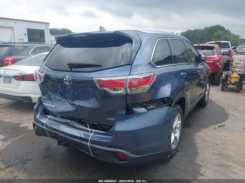 Vin: 5tdykrfh6fs069005, lot: 46167887, toyota highlander limited v6 20154