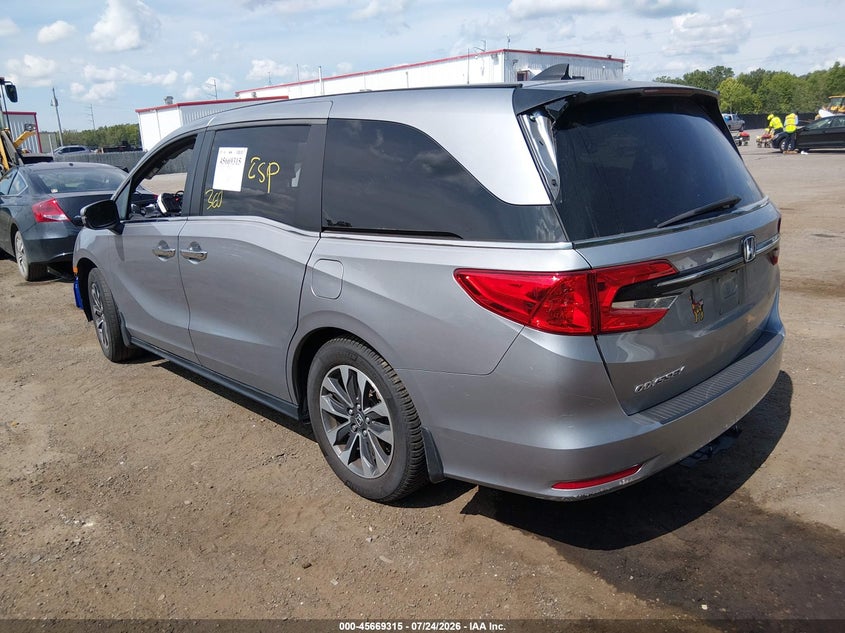 Vin: 5fnrl6h70nb008644, lot: 46167915, honda odyssey ex-l 20223