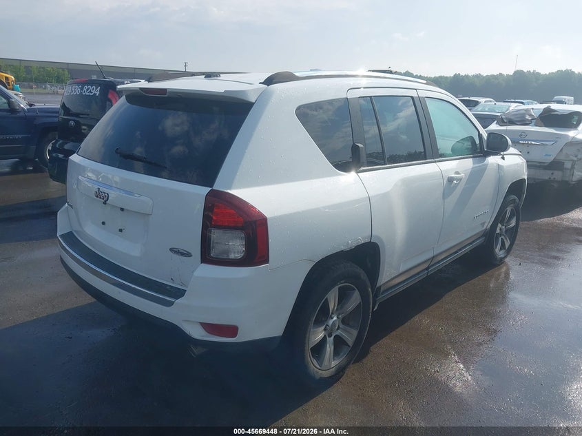 Vin: 1c4njdeb0gd664077, lot: 46168048, jeep compass high altitude edition 20164