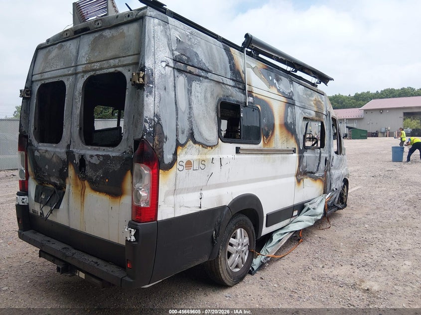 Vin: 3c6mrvjg7ne108279, lot: 46168205, ram promaster 3500 cargo van high roof 159 wb ext 20224