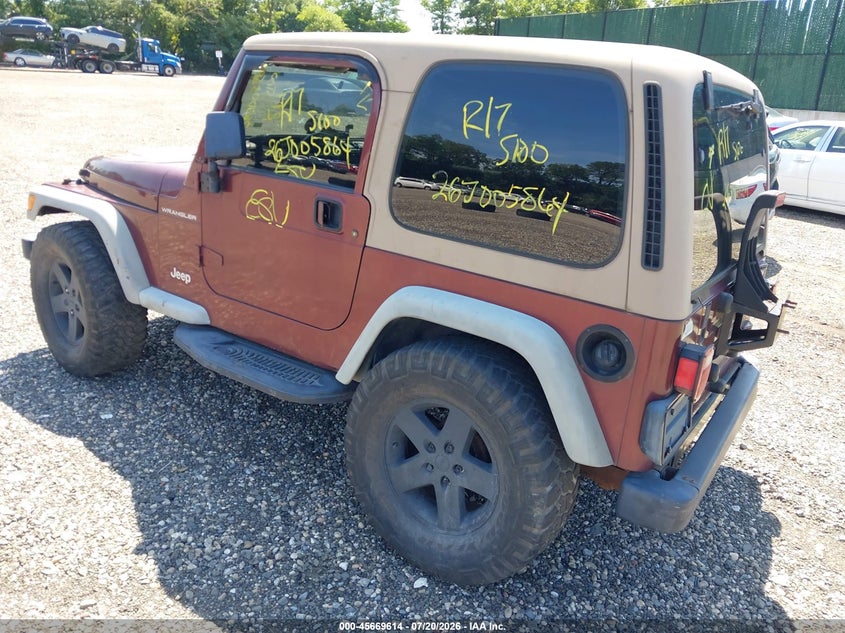 2002 Jeep Wrangler Se VIN: 1J4FA29P22P739491 Lot: 45669614