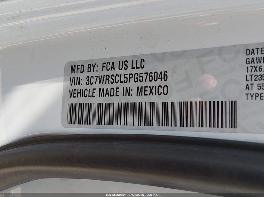 2023 RAM 3500 CHASSIS auction photo 8