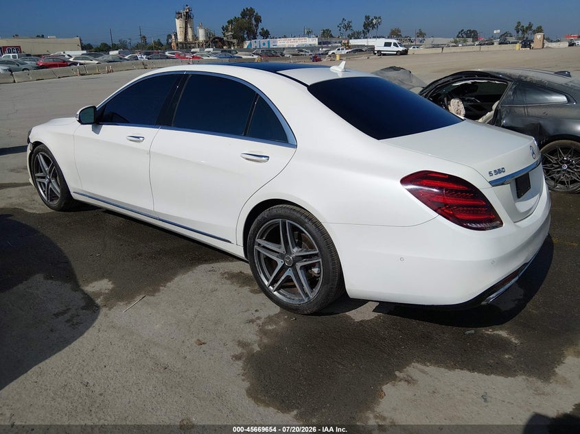 Vin: wddug8db3ja399057, lot: 46168254, mercedes-benz s 560 20183