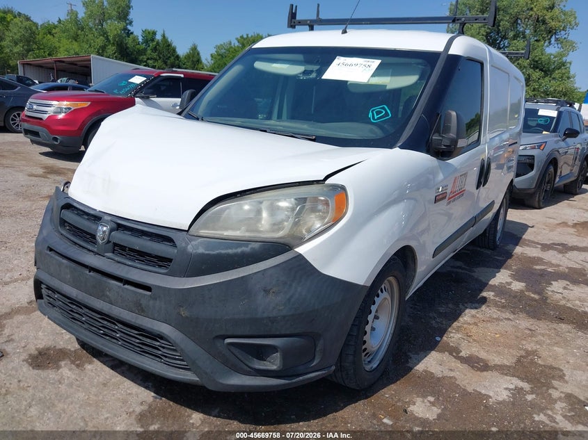 Vin: zfberfab3h6e19408, lot: 46168358, ram promaster city tradesman 20172