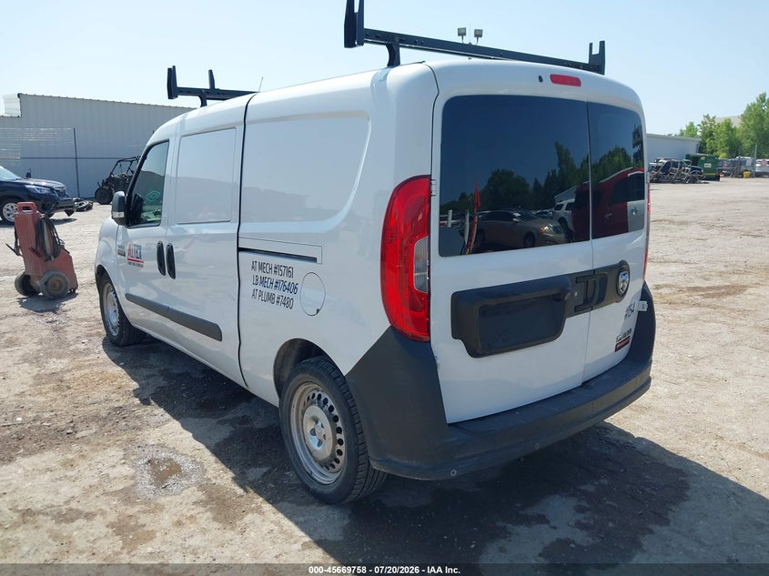 Vin: zfberfab3h6e19408, lot: 46168358, ram promaster city tradesman 20173