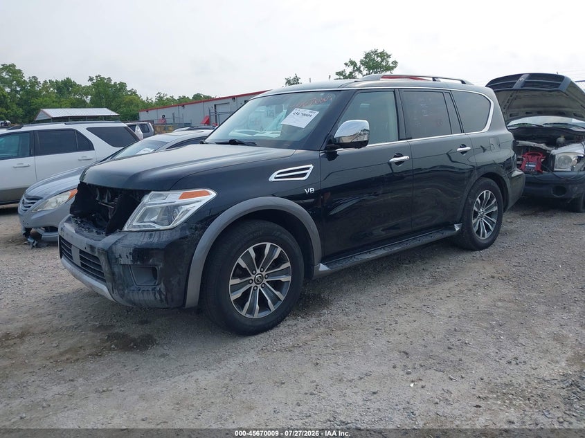 Vin: jn8ay2nc6jx500379, lot: 46168609, nissan armada sl 20182