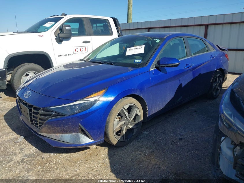 2021 Hyundai Elantra Hybrid Limited VIN: KMHLN4AJ2MU010116 Lot: 45670043