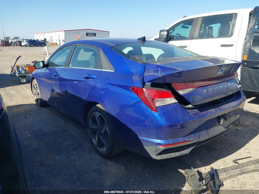 2021 Hyundai Elantra Hybrid Limited VIN: KMHLN4AJ2MU010116 Lot: 45670043