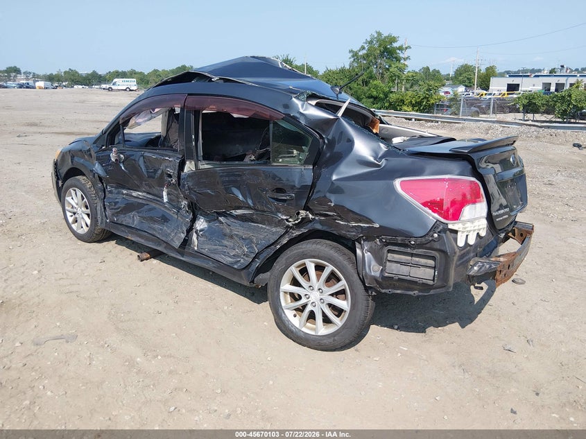 Vin: jf1gjab60cg024514, lot: 46168703, subaru impreza 2.0i premium 20123