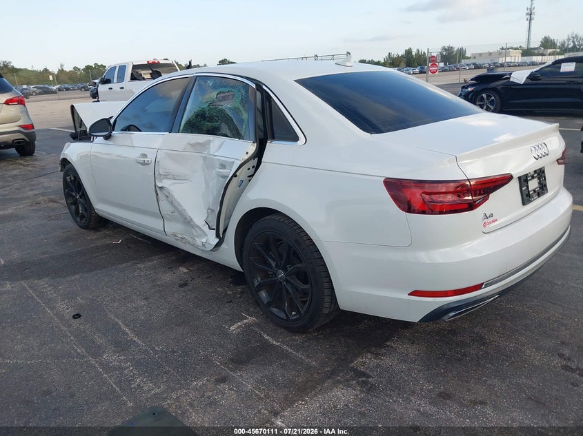 2019 Audi A4 40 Premium VIN: WAUGMAF46KA037311 Lot: 45670111