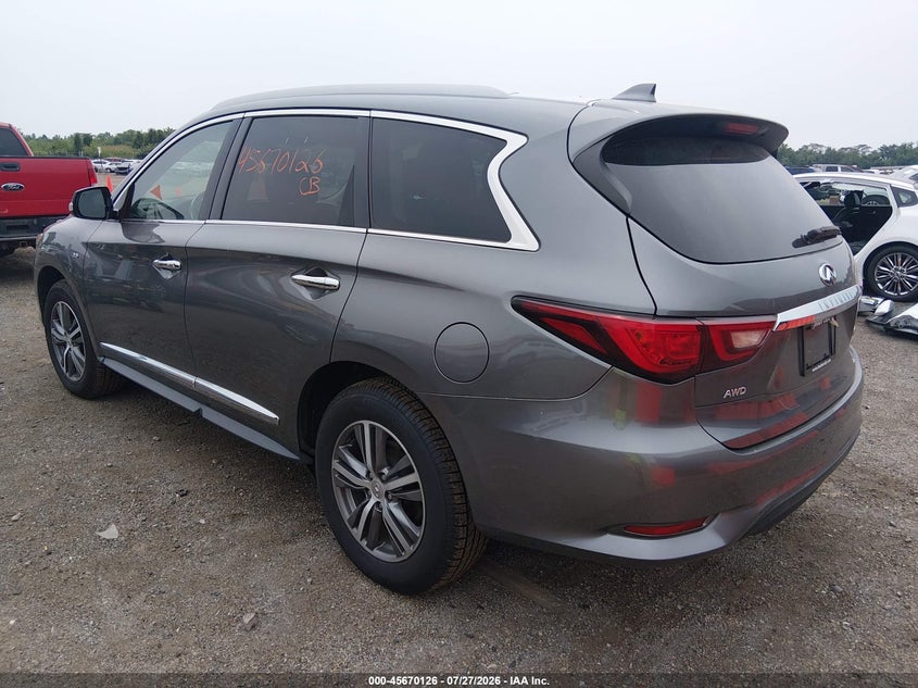 Vin: 5n1dl0mm5kc568487, lot: 46168726, infiniti qx60 luxe 20193