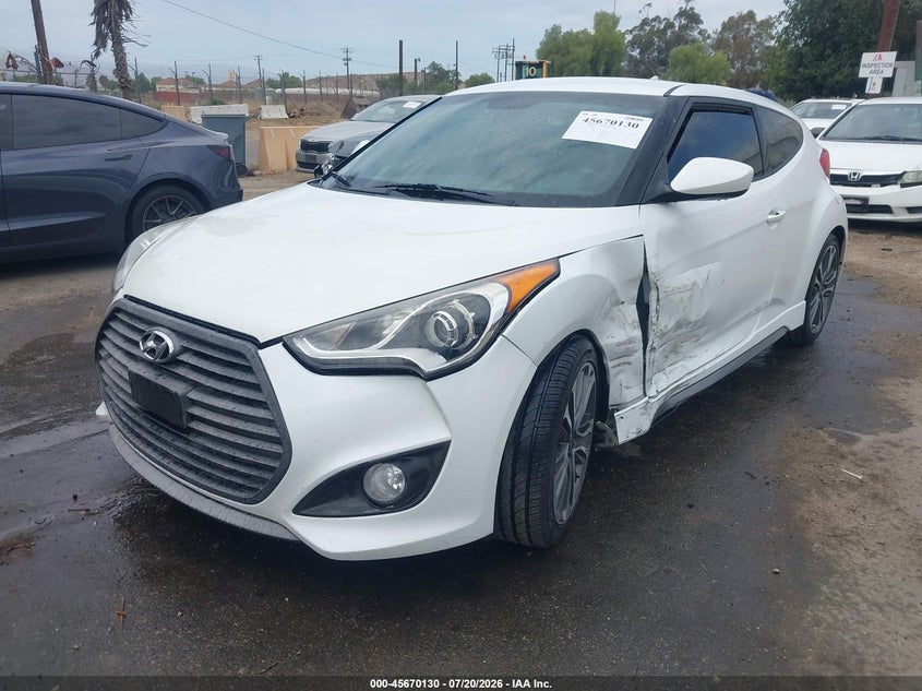 2016 Hyundai Veloster, Левый бок, IAAI, VIN KMHTC6AE2GU292489 — фото 2