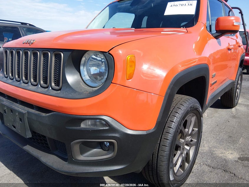 2016 Jeep Renegade 75Th Anniversary VIN: ZACCJBBT2GPC91036 Lot: 45670138