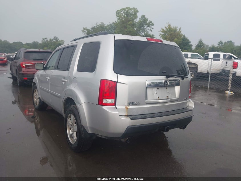 2011 Honda Pilot Ex-L VIN: 5FNYF4H66BB072052 Lot: 45670139