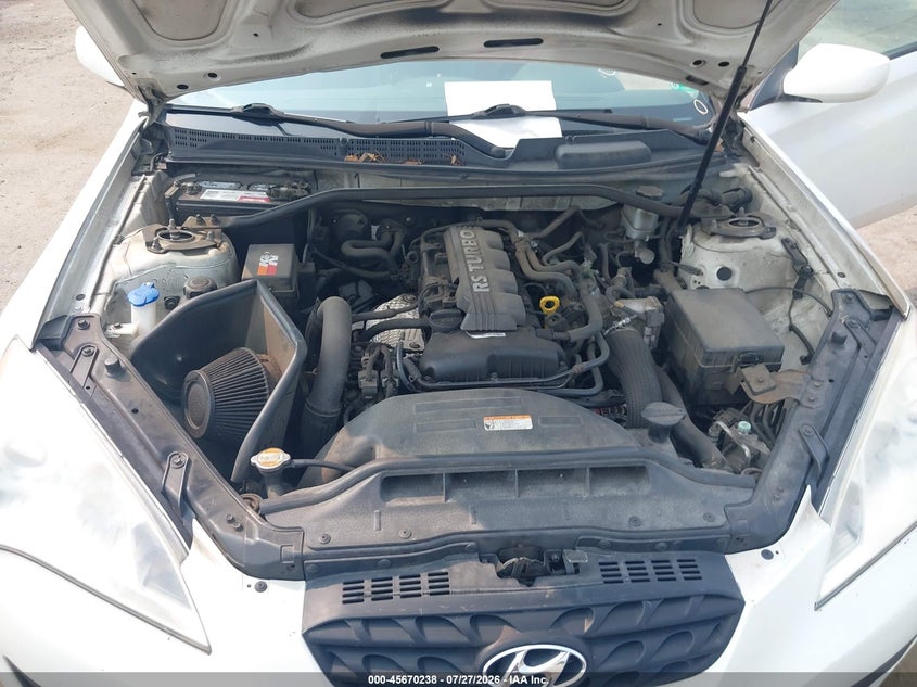 2012 HYUNDAI GENESIS COUPE 2.0L I-4 DOHC, VVT, TURBO, 210HP