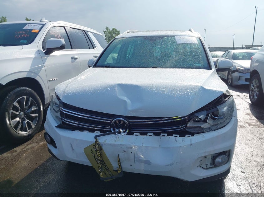 2016 Volkswagen Tiguan Se VIN: WVGBV7AX7GW551785 Lot: 45670397