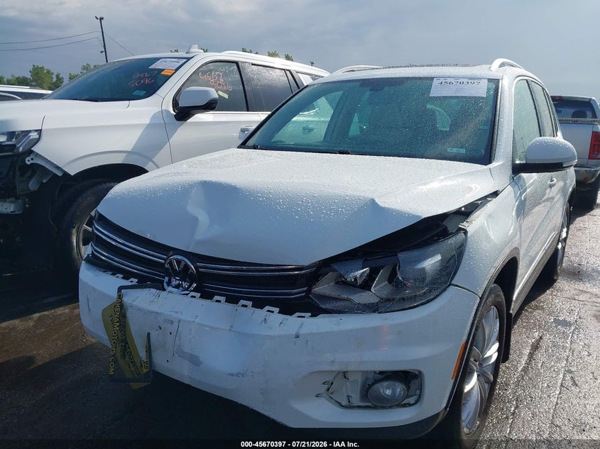 2016 Volkswagen Tiguan Se VIN: WVGBV7AX7GW551785 Lot: 45670397