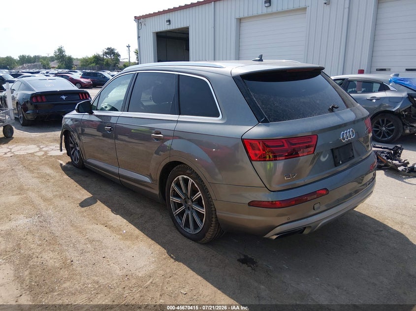 Vin: wa1laaf79hd034845, lot: 46169015, audi q7 3.0t premium 20173