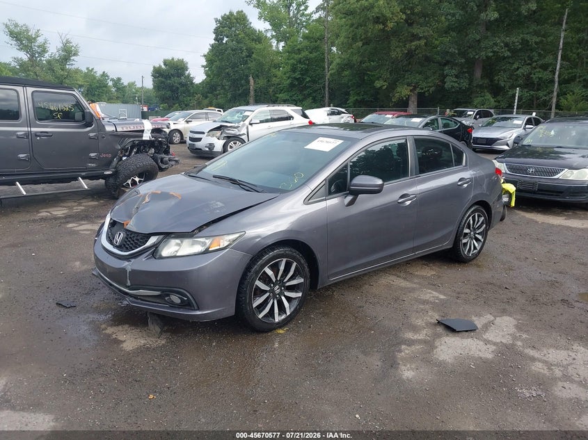 2015 Honda Civic, Front End, IAAI, VIN 2HGFB2F91FH502818 — photo 2
