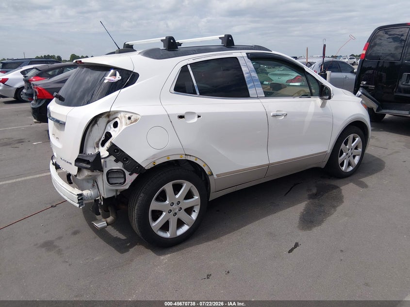 Vin: kl4cjcsb1fb239428, lot: 46169338, buick encore leather 20154