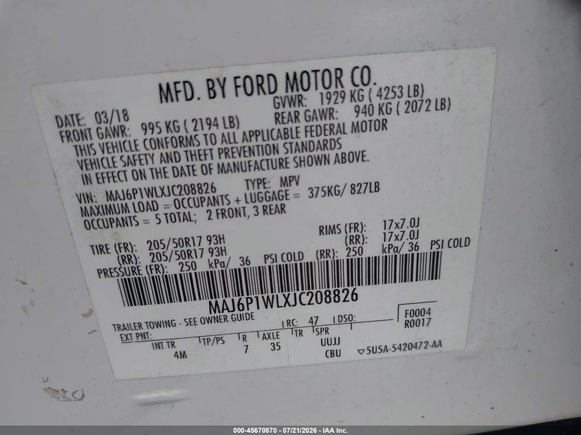 2018 FORD ECOSPORT TITANIUM · Фото 9