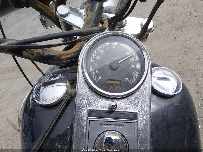 2003 Harley-Davidson Fxst VIN: 1HD1BHY1X3Y049673 Lot: 45670928