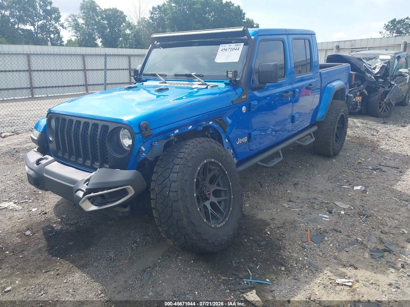 Vin: 1c6hjtfg3ml530030, lot: 46169644, jeep gladiator overland 4x4 20212