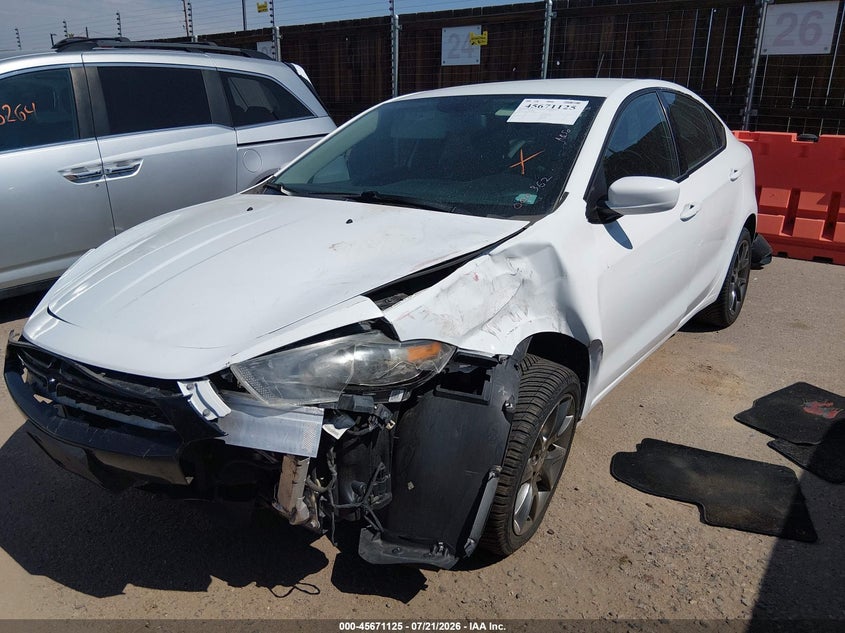 Vin: 1c3cdfba2dd300362, lot: 46169725, dodge dart sxt 20132