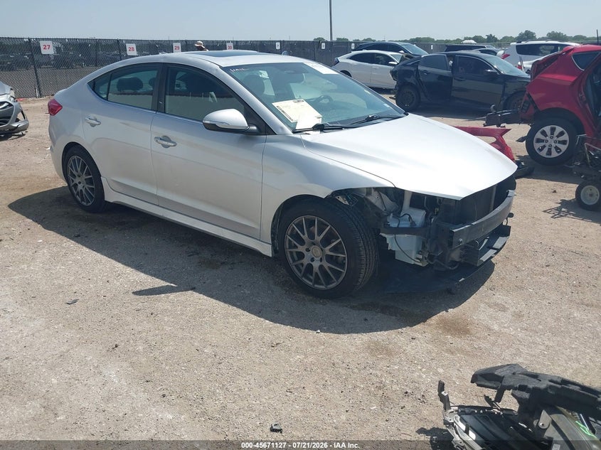 2018 Hyundai Elantra Sport, Front, IAAI, VIN KMHD04LB5JU559099