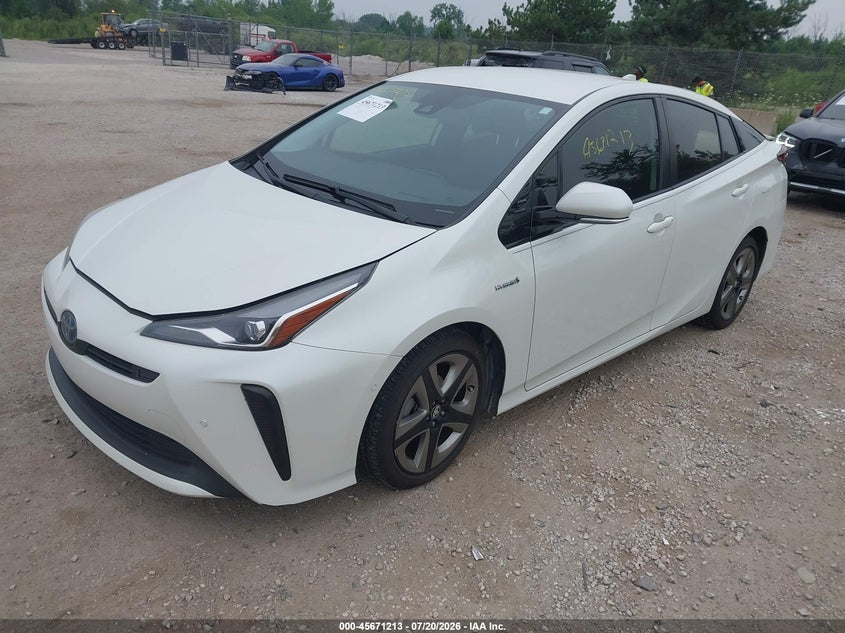 2019 Toyota Prius, Rear, IAAI, VIN JTDKARFU1K3086781 — photo 2