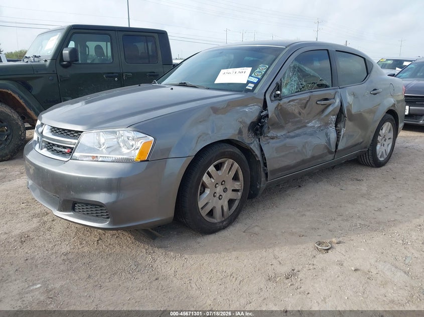 Vin: 1c3cdzab5dn730277, lot: 46169901, dodge avenger se 20132