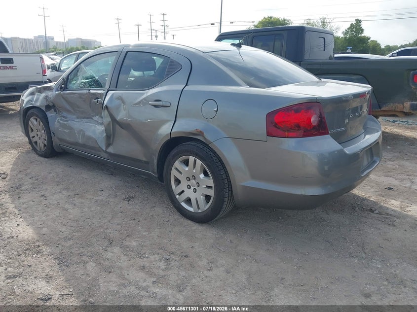 Vin: 1c3cdzab5dn730277, lot: 46169901, dodge avenger se 20133