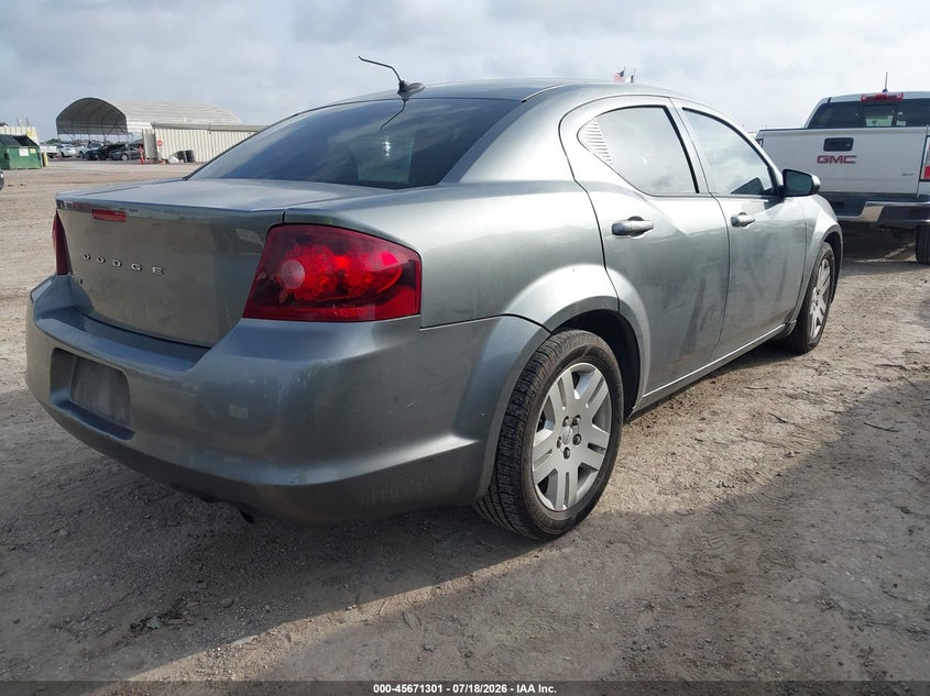 Vin: 1c3cdzab5dn730277, lot: 46169901, dodge avenger se 20134
