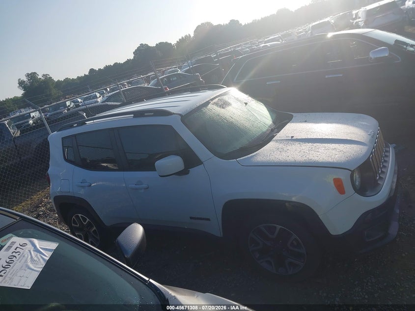 2018 Jeep Renegade Latitude Fwd VIN: ZACCJABB6JPJ23096 Lot: 45671308