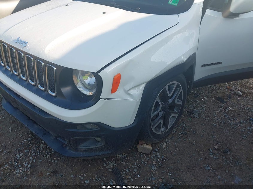 2018 Jeep Renegade Latitude Fwd VIN: ZACCJABB6JPJ23096 Lot: 45671308