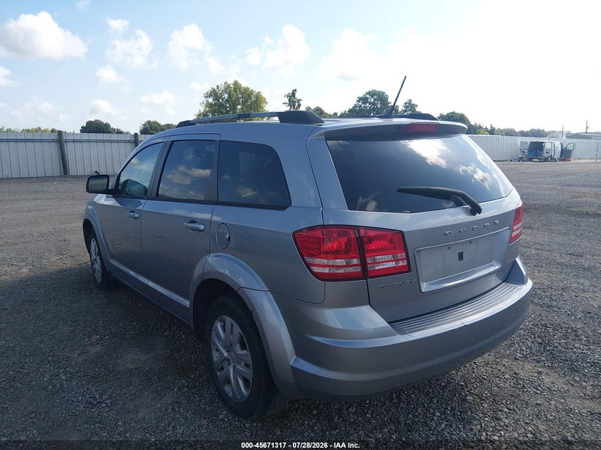Vin: 3c4pdcabxjt288800, lot: 46169917, dodge journey se 20183