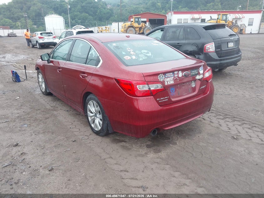 Vin: 4s3bnbe64f3018477, lot: 46169948, subaru legacy 2.5i premium 20153