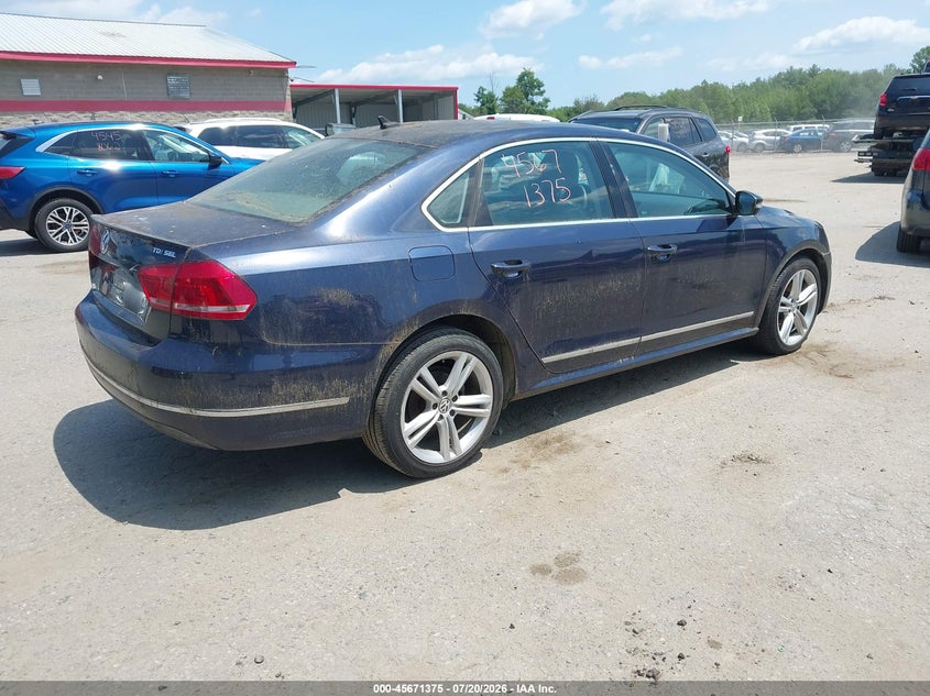 2013 Volkswagen Passat 2.0L Tdi Sel Premium VIN: 1VWCN7A36DC081510 Lot: 45671375
