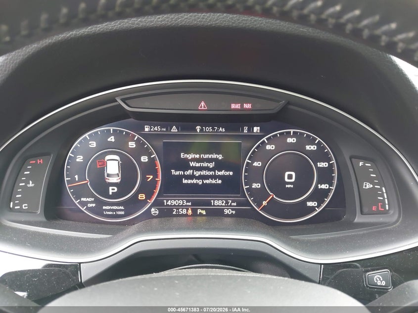 2017 Audi Q7 3.0T Premium VIN: WA1LAAF75HD033434 Lot: 45671383