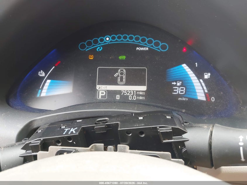 2011 Nissan Leaf Sl VIN: JN1AZ0CP9BT001655 Lot: 45671390