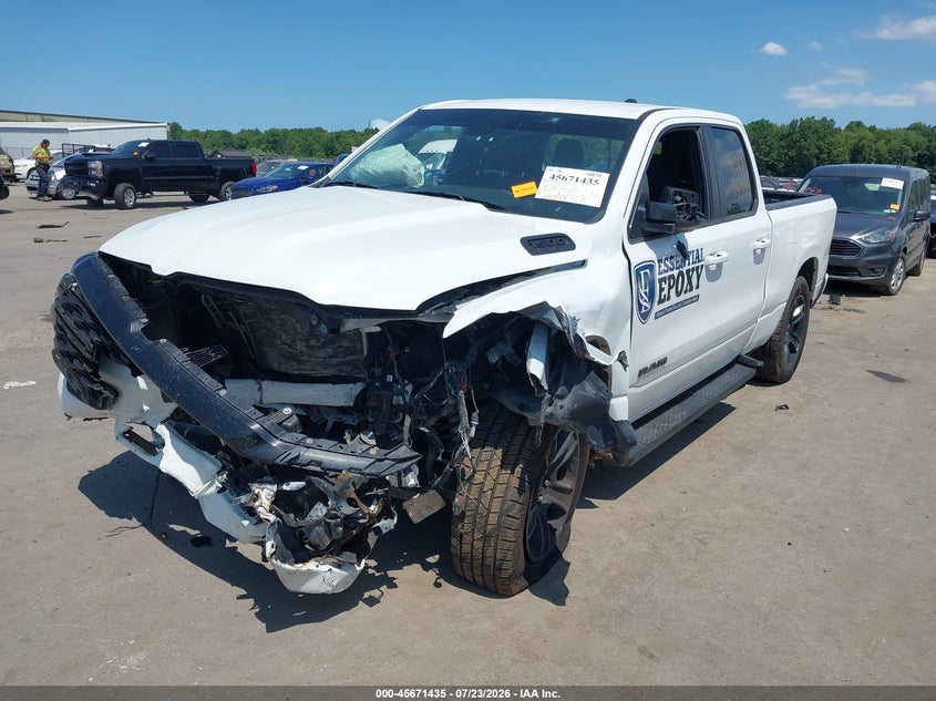Vin: 1c6srfbt8nn134071, lot: 46170035, ram 1500 big horn  4x4 6'4 box 20222
