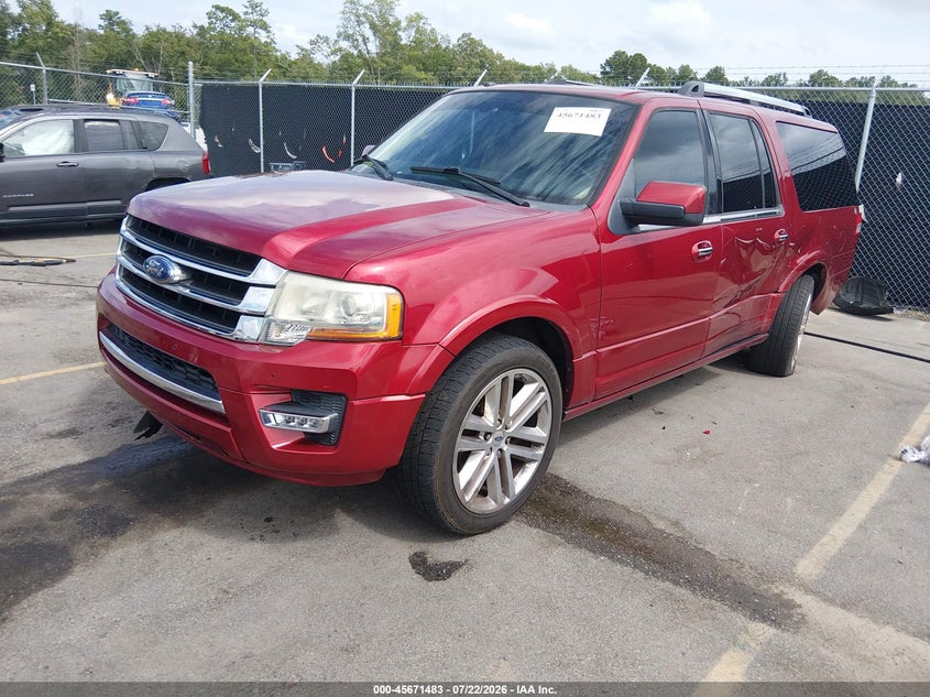 Vin: 1fmjk1kt6fef32906, lot: 46170083, ford expedition el limited 20152