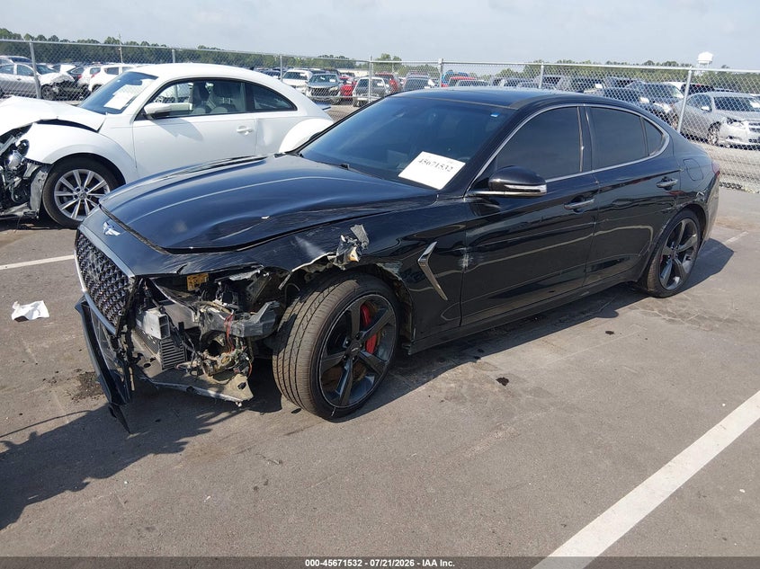 Vin: kmtg34le9ku027585, lot: 46170132, genesis g70 3.3t advanced 20192