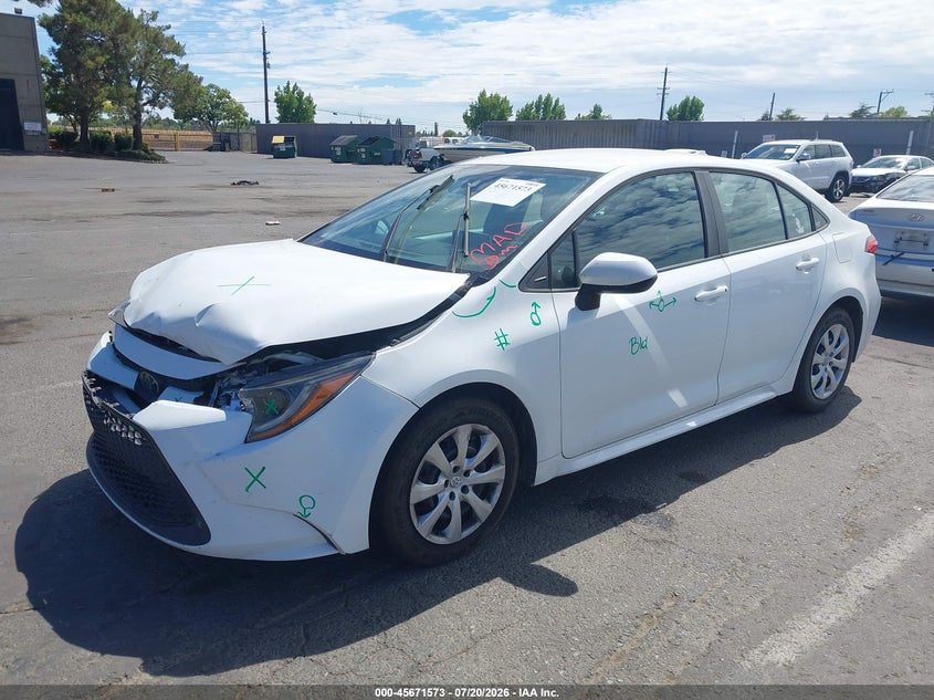2020 Toyota Corolla Le VIN: 5YFEPRAE1LP097364 Lot: 45671573