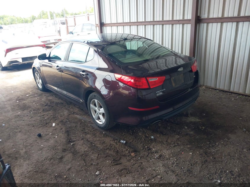 Vin: 5xxgm4a70eg261804, lot: 46170253, kia optima lx 20143