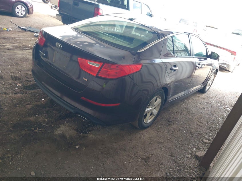 Vin: 5xxgm4a70eg261804, lot: 46170253, kia optima lx 20144