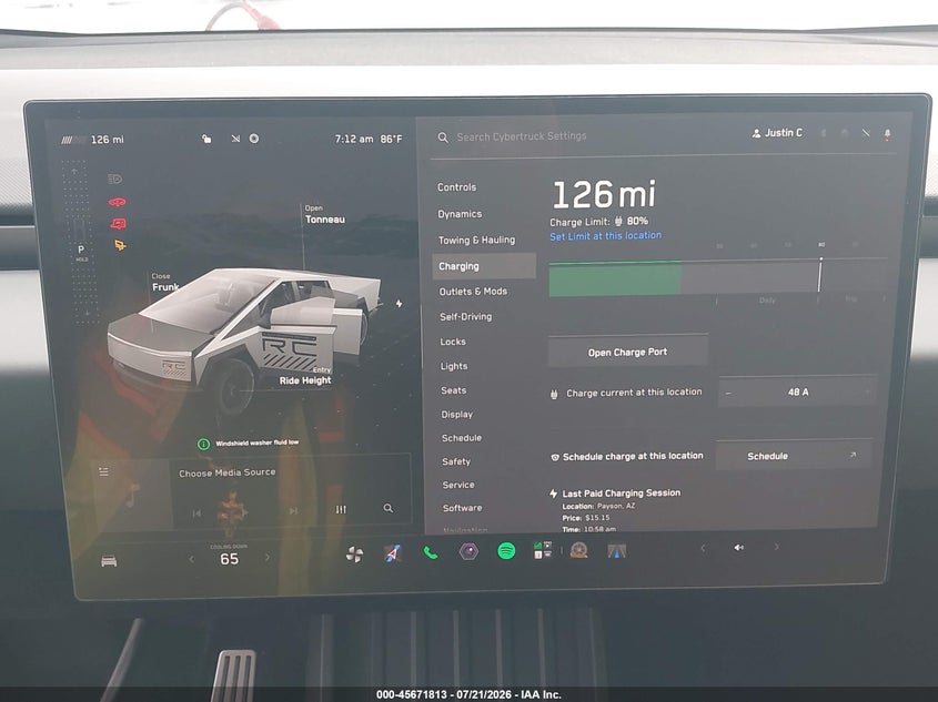 2025 Tesla Cybertruck All-Wheel Drive VIN: 7G2CEHED5SA073419 Lot: 45671813